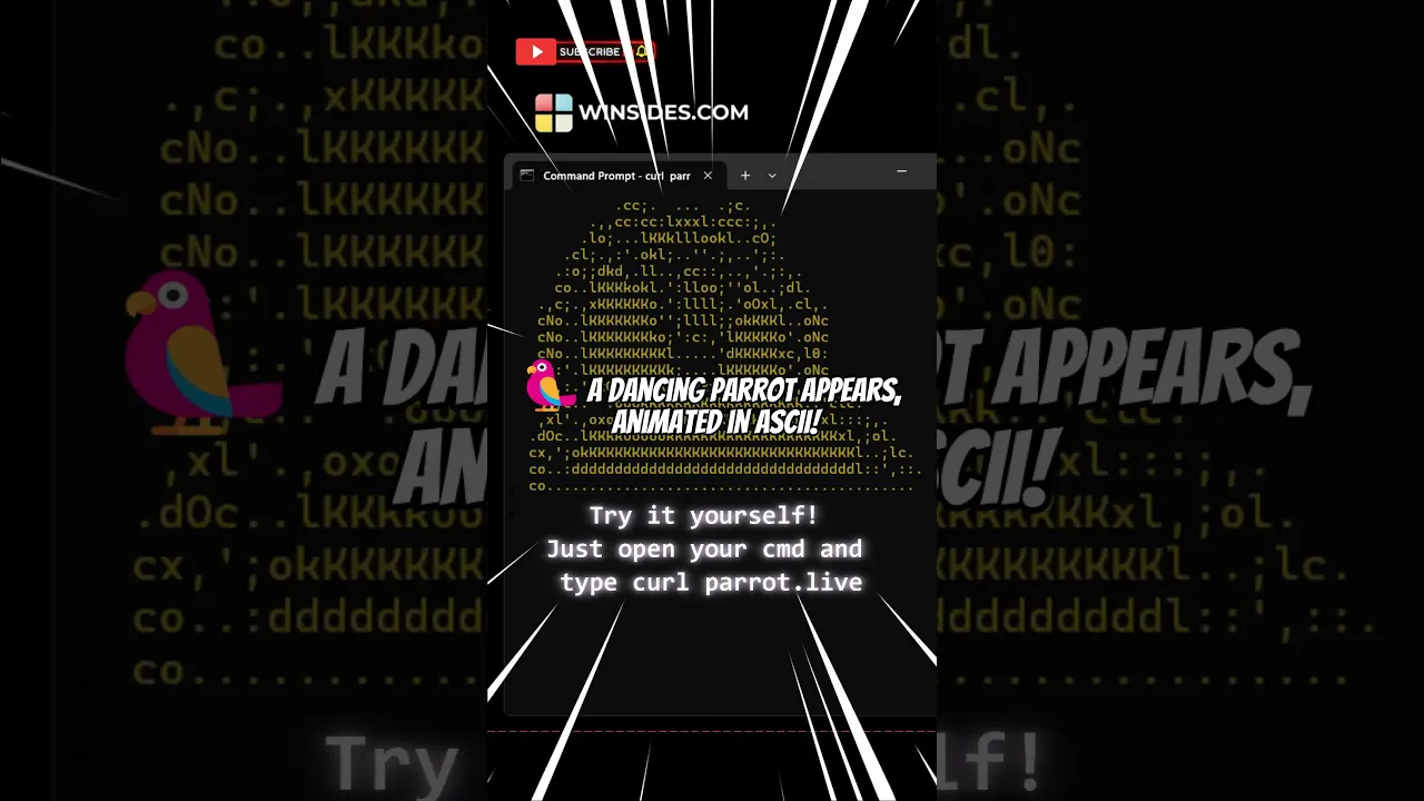 🦜 “This Command Makes a Parrot Dance in Your Terminal!” #Shorts #CodingTricks #TerminalHacks #cool