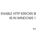 HTTP Errors Service IIS