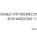 HTTP Redirection Service in IIS, Windows 11