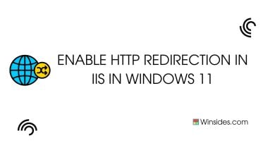 HTTP Redirection Service in IIS, Windows 11