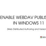 WebDAV Publishing Windows 11