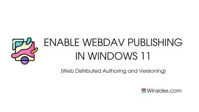 WebDAV Publishing Windows 11