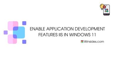Enable Application Development Features IIS in Windows 11