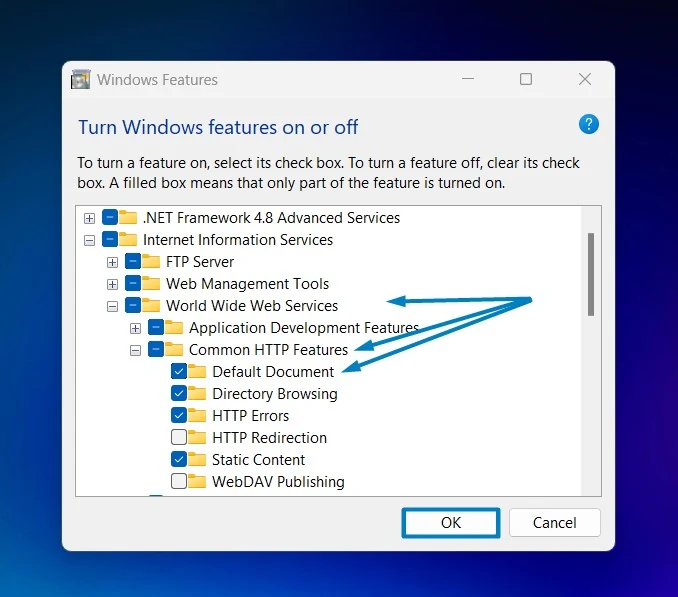 Enable Default Document Service in Windows 11