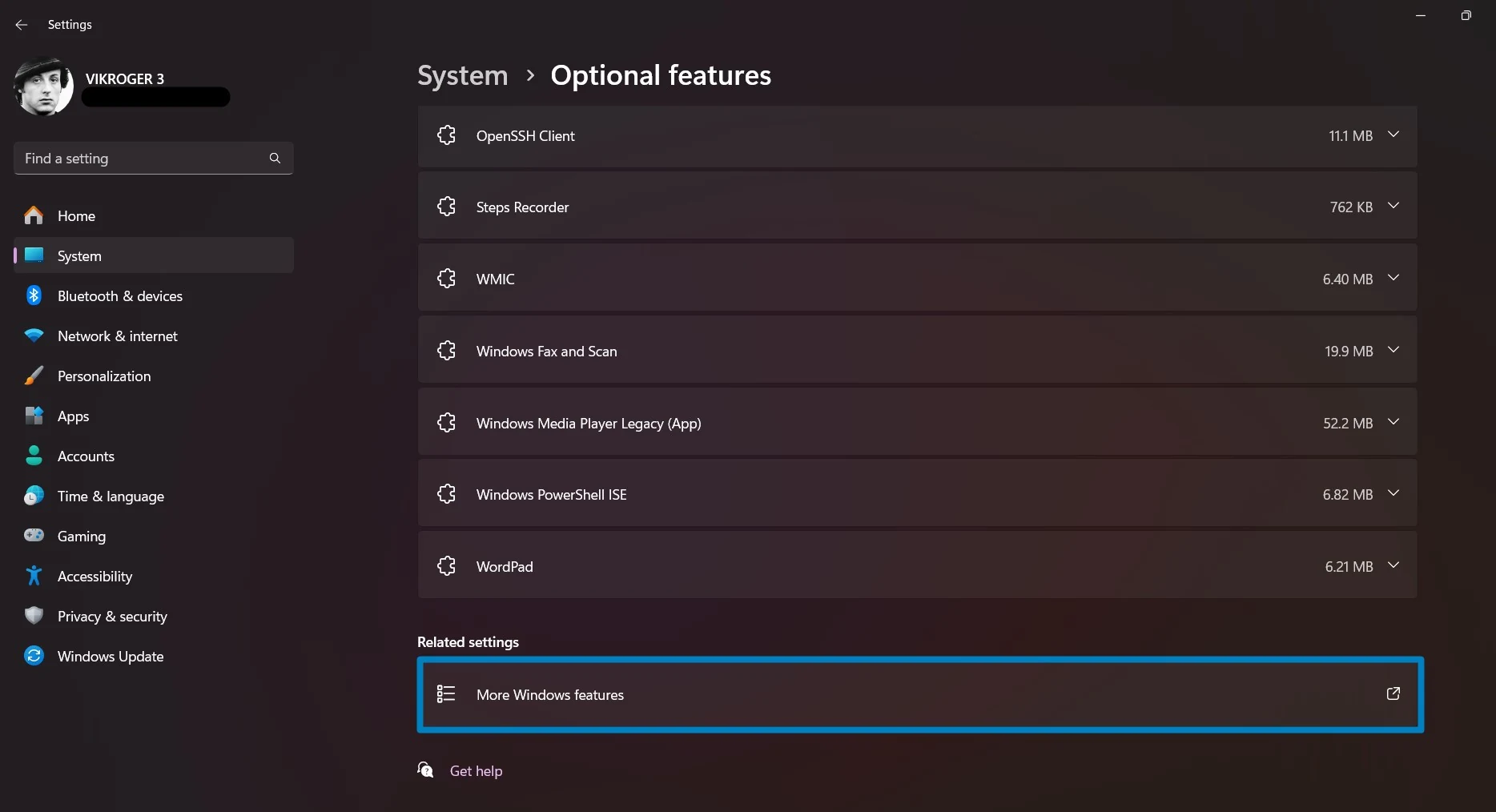 More Windows Features