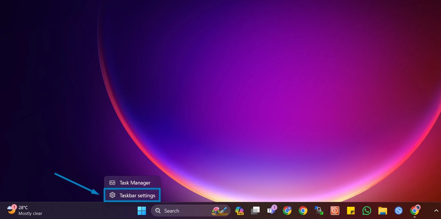 Taskbar Settings