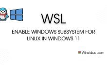 Enable WSL in Windows 11