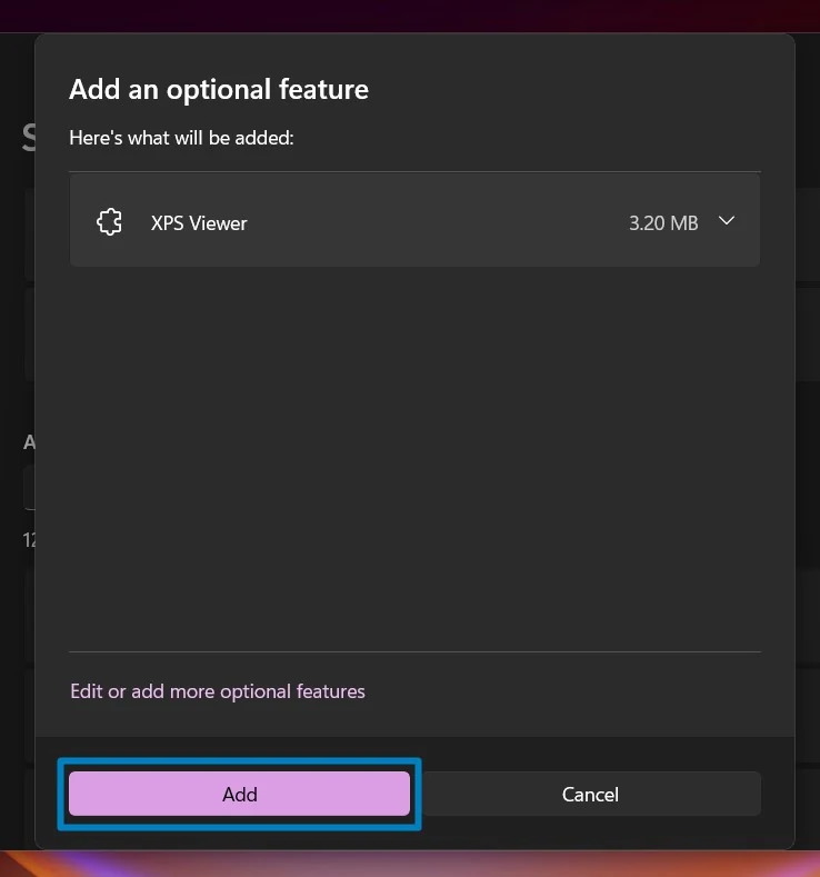 Add XPS Viewer