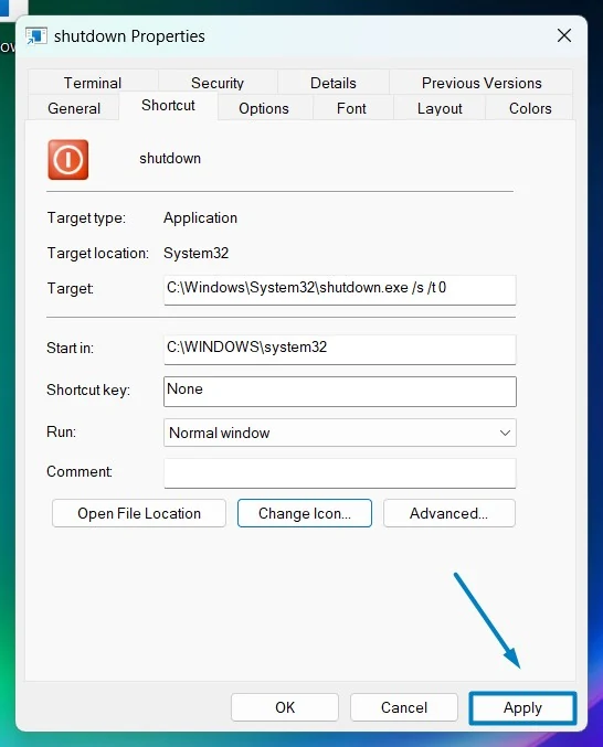 Apply the changes
