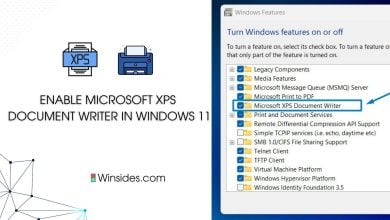 Enable Microsoft XPS Document Writer