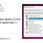 Enable TCPIP Services in Windows 11