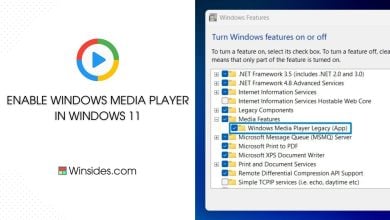 Enable WMP in Windows 11