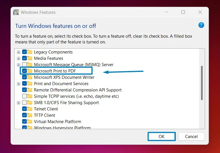 Microsoft Print to PDF