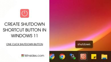 Shutdown Shortcut Button Windows 11