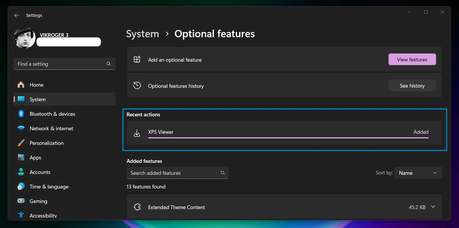 XPS Viewer Added in Windows 11