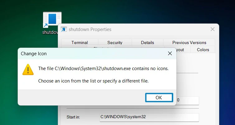 Click OK
