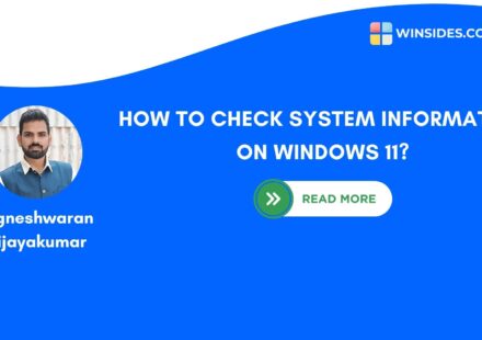 HOW TO CHECK SYSTEM INFORMATION ON WINDOWS 11