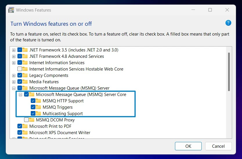 MSMQ Server Core Components