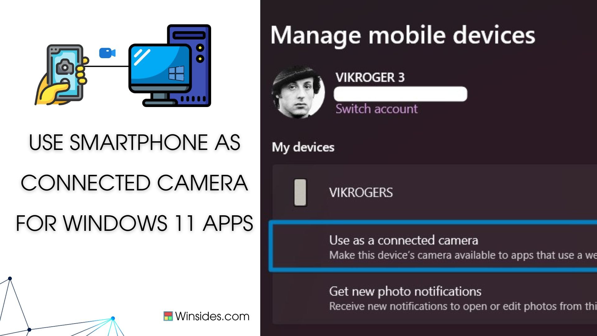 Use Smartphone Camera as Webcam for Apps in Windows 11