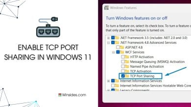 Enable TCP Port Sharing in Windows 11