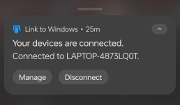 Your devices are connected