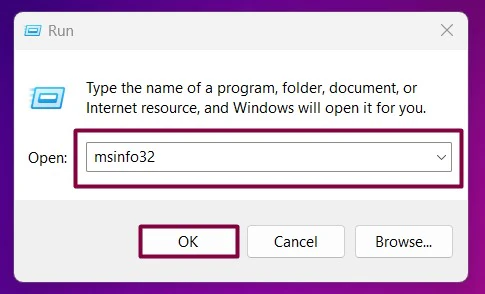 System Information using msinfo32 System Information using msinfo32