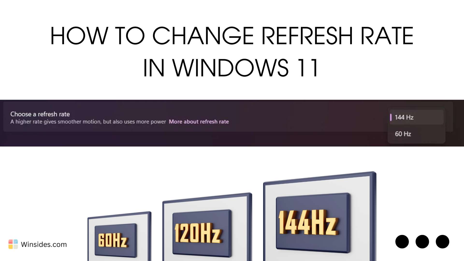 How To Change Refresh Rate In Windows 11 PC Winsides Com