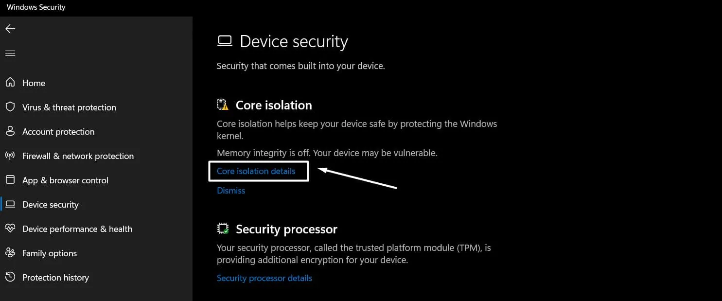 Core Isolation Details Core Isolation Details