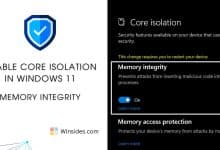 Core Isolation in Windows 11