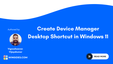 Create Device Manager Desktop Shortcut in Windows 11