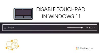Disable Touchpad in Windows 11