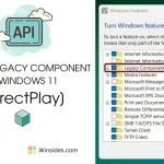 Enable DirectPlay in Windows 11