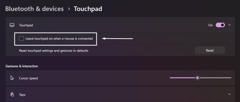 Leave Touchpad ON when a mouse is connected