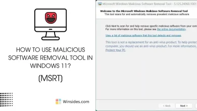 Malicious Software Removal Tool in Windows 11