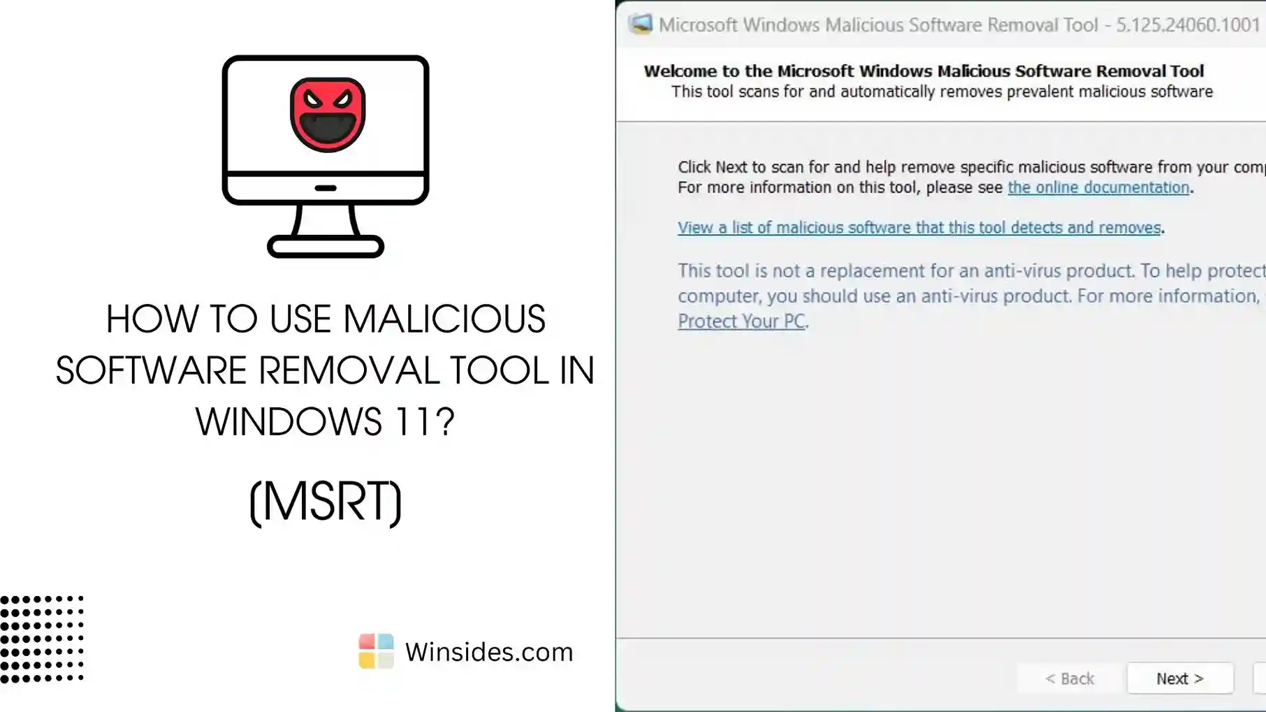 Microsoft Malicious Software Removal Tool in Windows 11