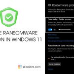 Manage Ransomware Protection in Windows 11