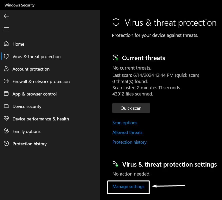 Manage Settings Manage Settings