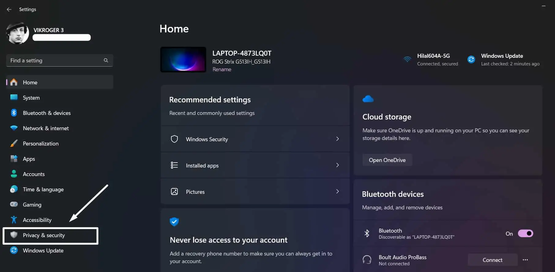 Privacy and Security Privacy and Security