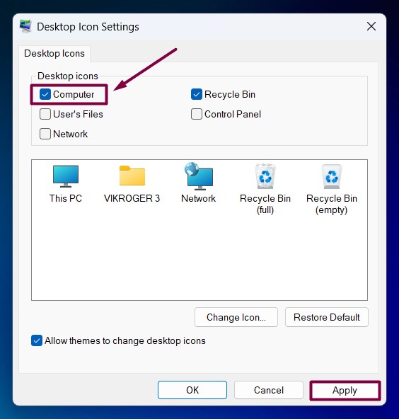 Enable This PC Shortcut in Windows 11 Desktop - Winsides