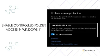 Controlled Folder Access in Windows 11