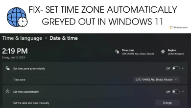 Fix set time zone automatically greyed out in windows 11