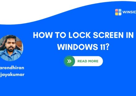 HOW TO LOCK SCREEN IN WINDOWS 11