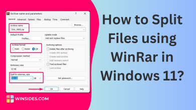 How to Split Files using WinRar in Windows 11
