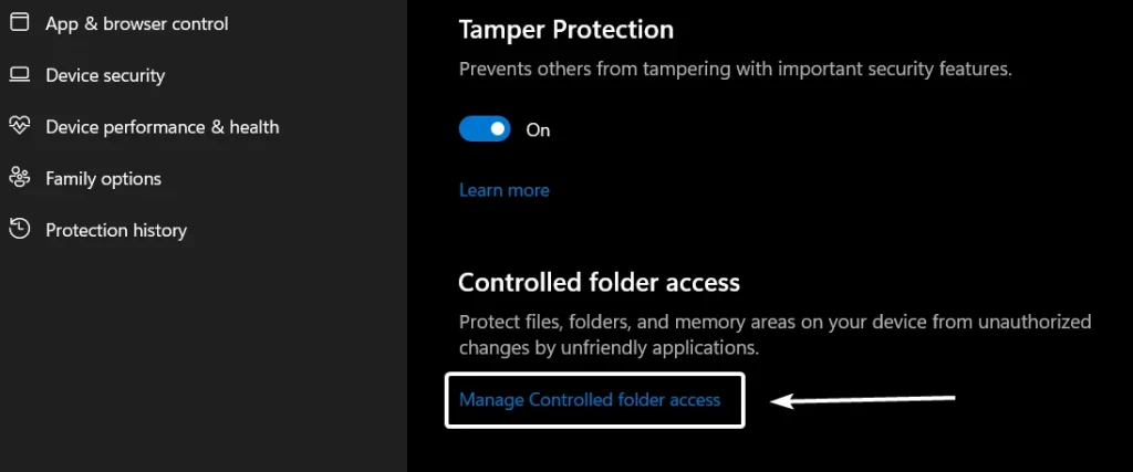 Manage Controlled Folder Access