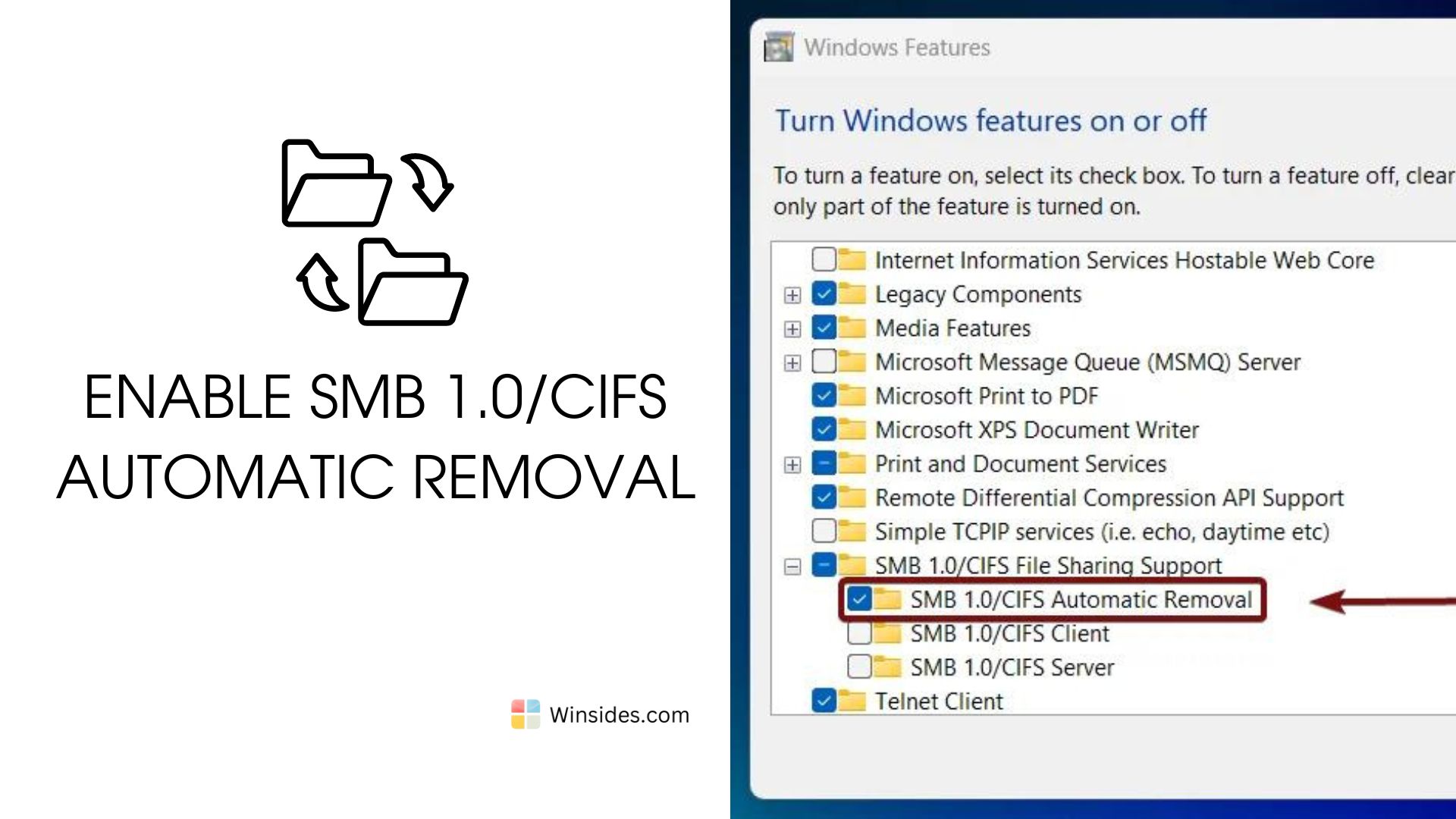 Enable Smb 1.0