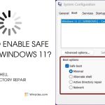 Safe boot in Windows 11