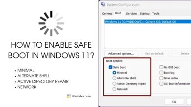 Safe boot in Windows 11
