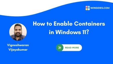 Enable Containers in windows 11