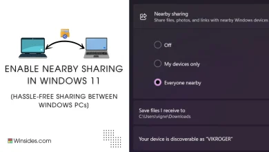 Nearby Sharing in Windows 11