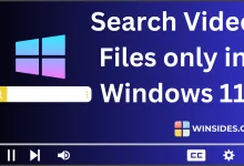 Search Video Files only in Windows 11